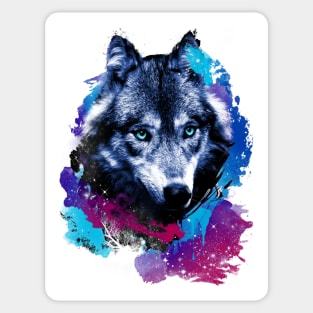 Galaxy Wolf Sticker